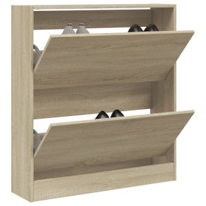 vidaXL Schuhschrank Sonoma-Eiche 80x21x87,5 cm Holzwerkstoff 839919