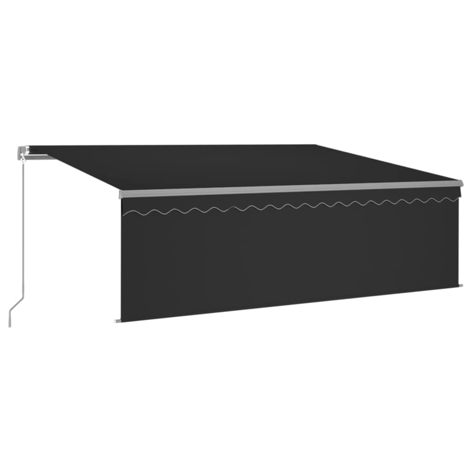 furnicato Markise Manuell Einziehbar mit Rollo 4x3 m Anthrazit günstig online kaufen