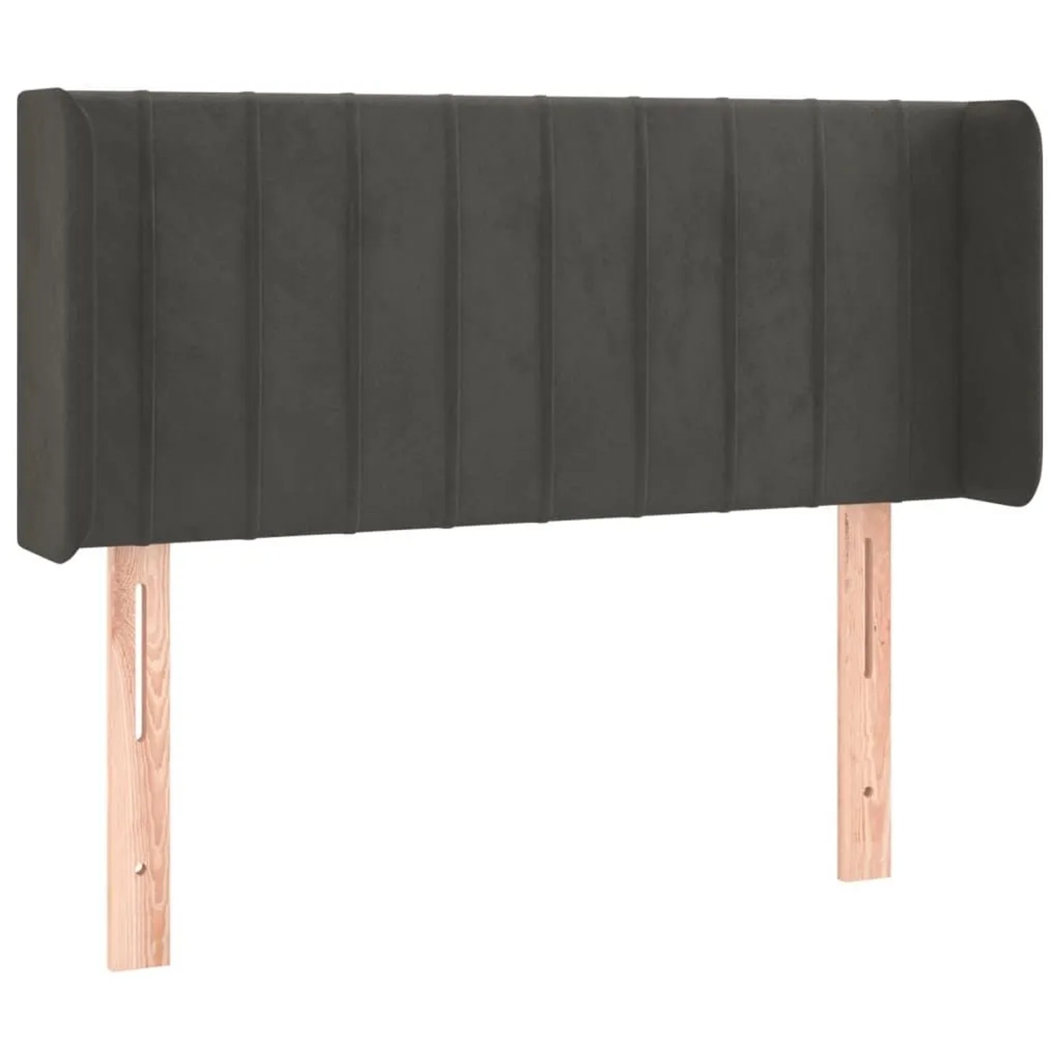 vidaXL Kopfteil mit Ohren Dunkelgrau 83x16x78/88 cm Samt 3119037
