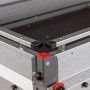 Detailansicht Stema Variolux 750 Anhänger-Set: Bordwand mit Abstellstütze und Stützrad.