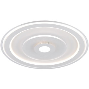 Weiße LED-Deckenleuchte Ronco, Ø 50 cm, modernes Design für Wohn- und Büroräume.