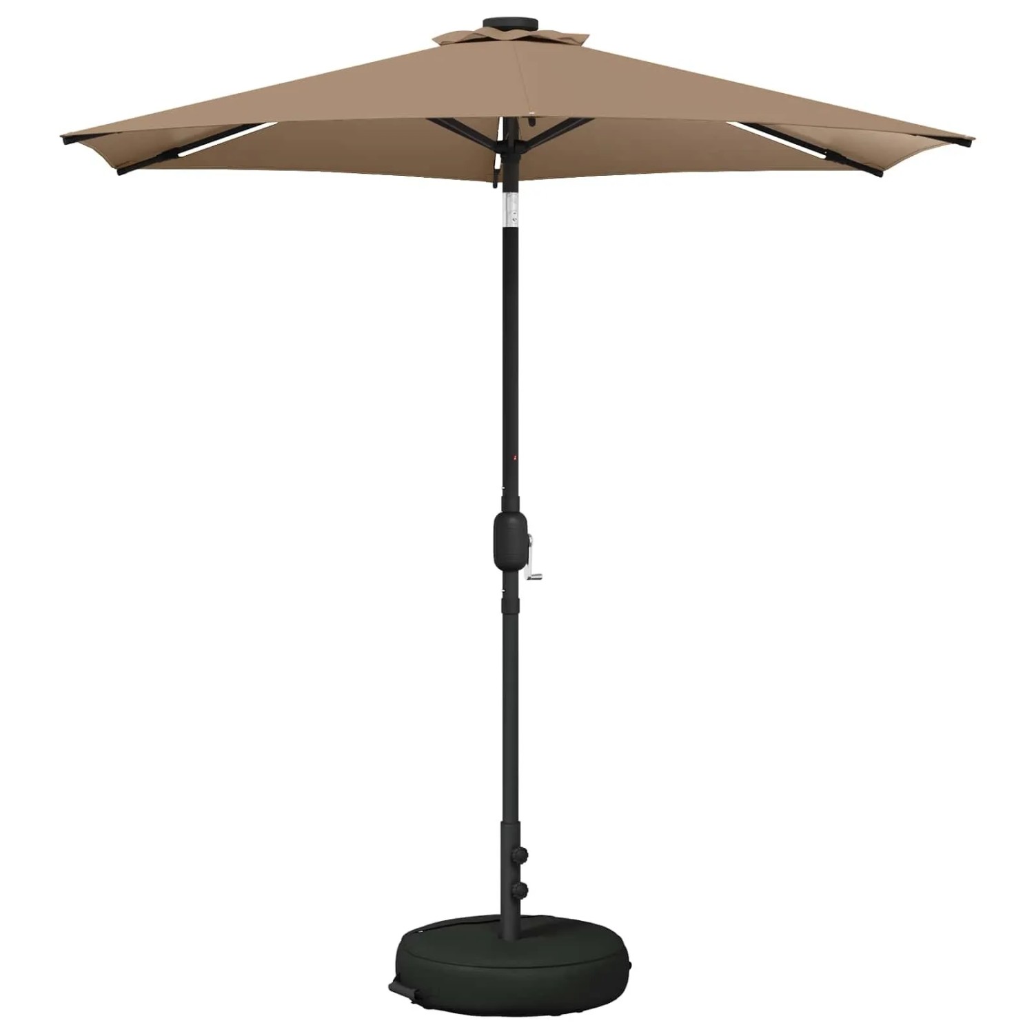 vidaXL Gartenparasol mit LED-Lichtern und Sockel 230 x 230 cm 42036250