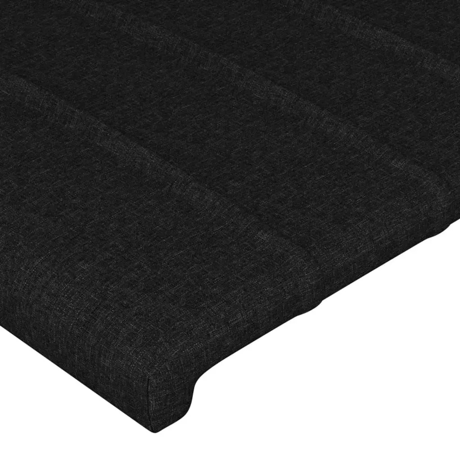 Detailansicht: Schwarzes vidaXL Bettgestell (80x200 cm) mit Stoffbezug.