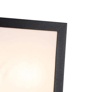 Moderne, schwarze QAZQA Außenwandleuchte Jeffrey mit zwei Lichtquellen.