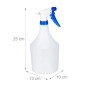 Relaxdays Sprühflasche, 3er Set, Kunststoff, blau/weiß, einstellbare Düse, ca. 25 cm hoch.