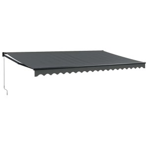 vidaXL Markise Einziehbar Anthrazit 5x3 m Stoff und Aluminium 3154465
