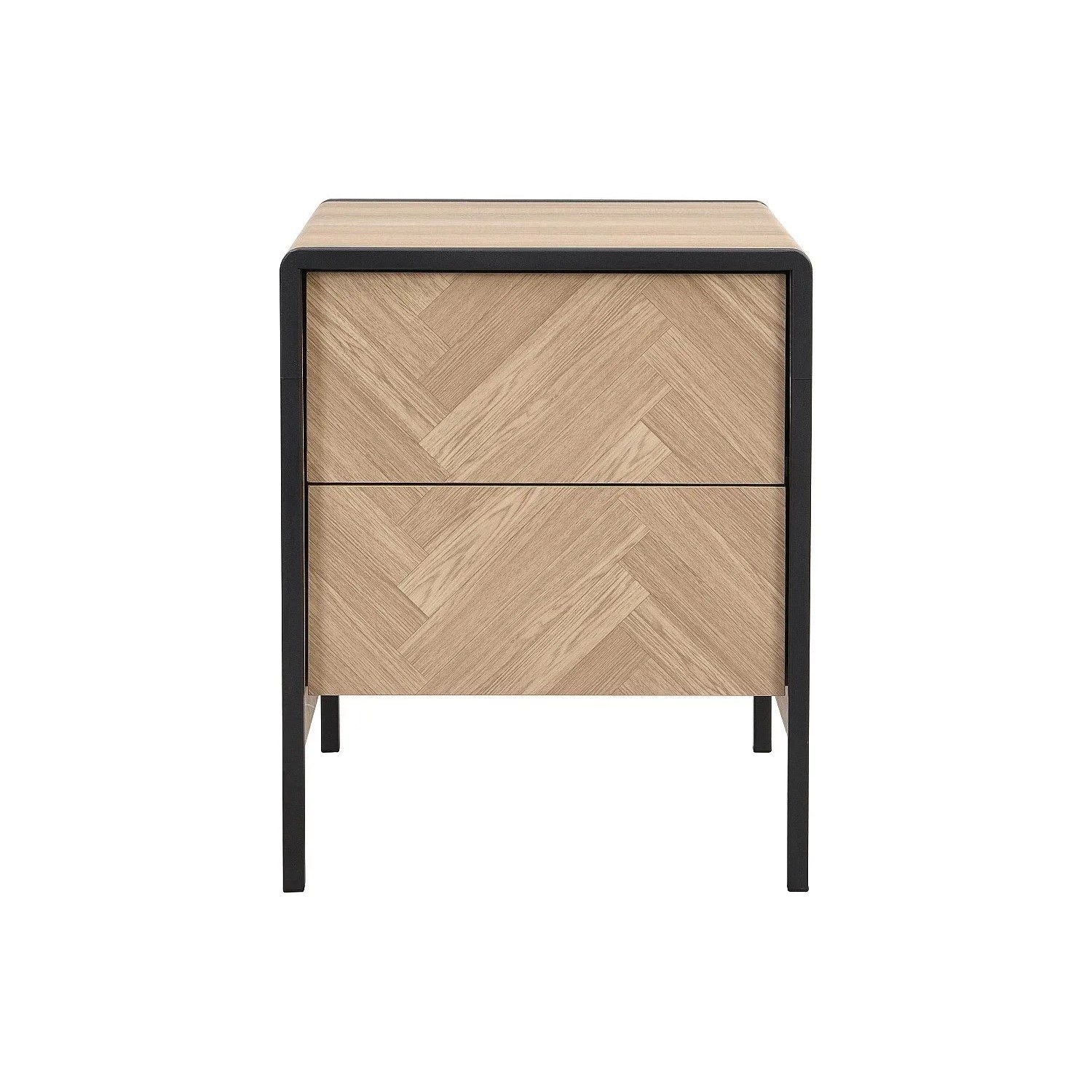 Vente-unique Nachttisch Tumaco Schwarz  Naturfarben Hell 40 cm
