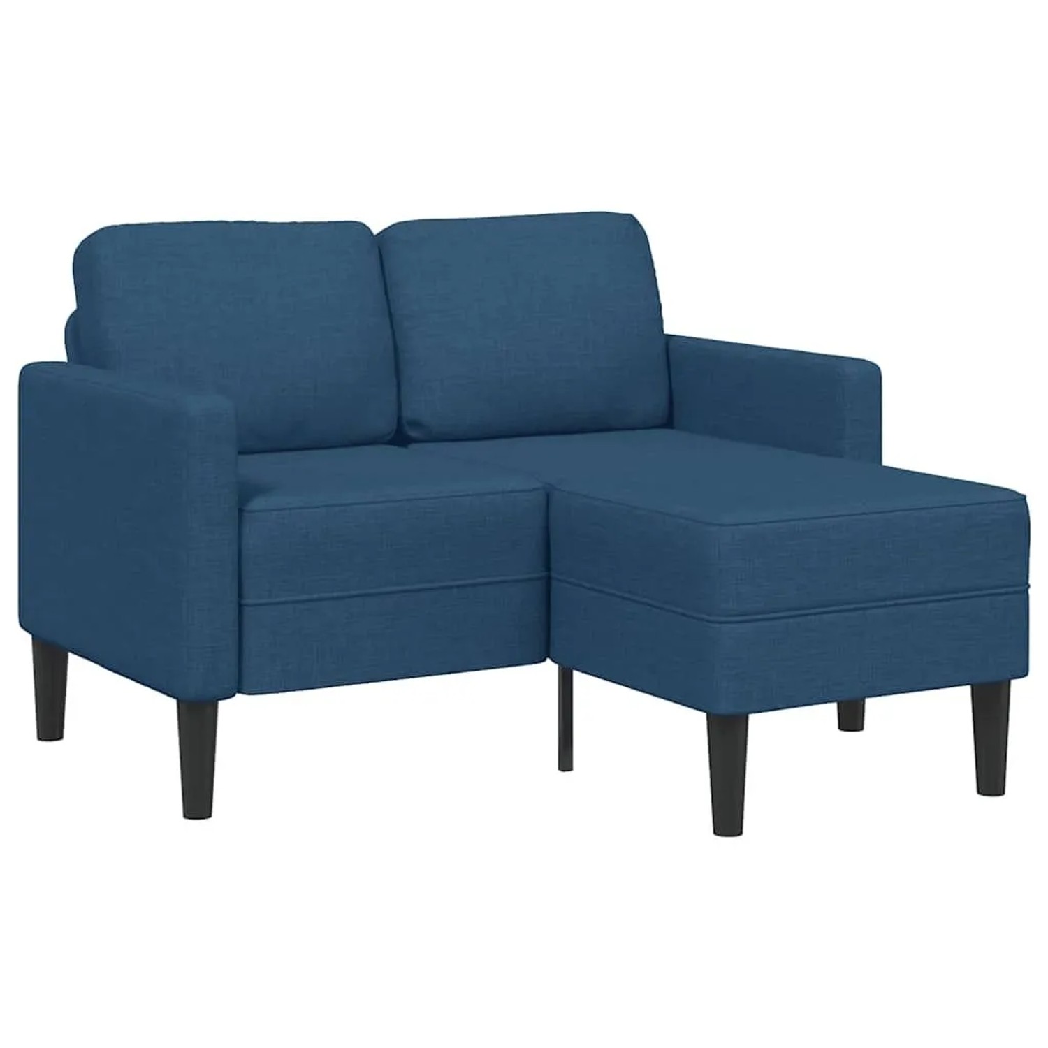 vidaXL 2-Sitzer-Sofa mit Chaiselongue L-Form Blau 125 cm Stoff 4107066