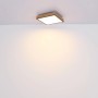 Quadratische LED-Deckenleuchte Doro in Holzfarben/Graphit, 45x45 cm. Modernes Design für Innenräume.