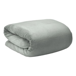 Beautissu Aurelia Decke, 150x200cm, hellgrau, gefaltet. Flauschige Wohndecke für gemütliche Stunden.