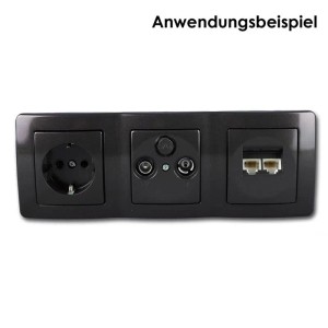 TEM EKONOMIK 3-Fach UP Rahmen Horizontal Anthrazit