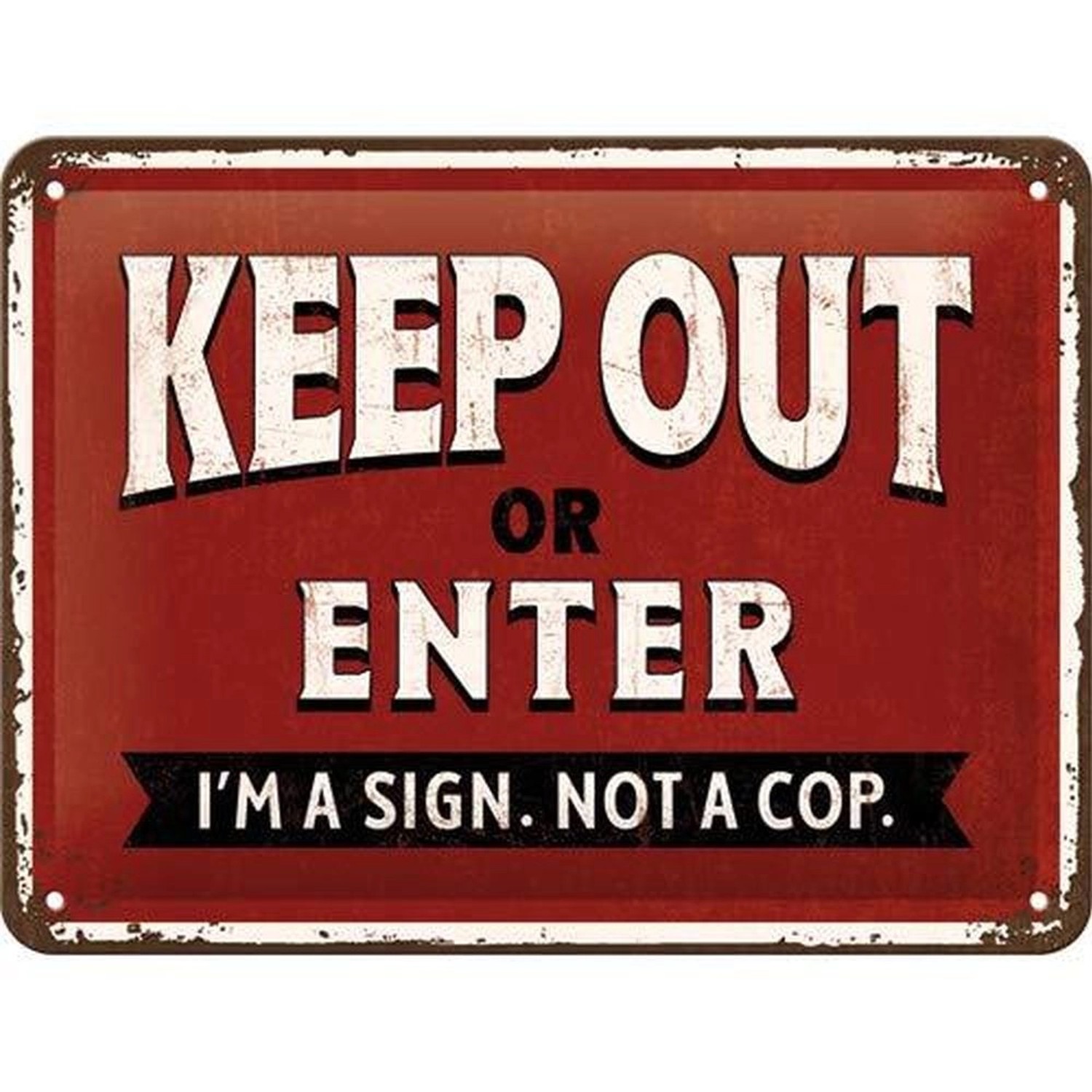 Nostalgic-Art Blechschild 15x20 cm - Achtung - Keep Out or Enter günstig online kaufen