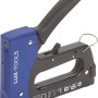 LUX Handtacker für Klammern und Nägel, blau-schwarz, für Heimwerker- und Bastelarbeiten.