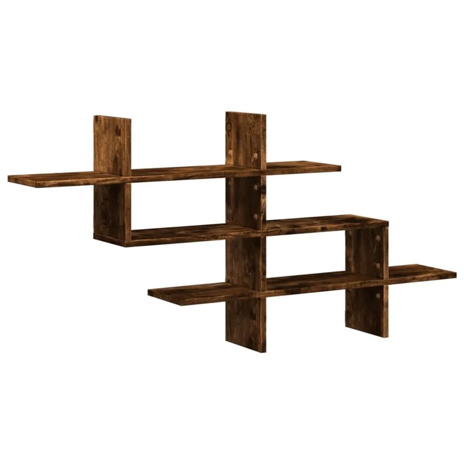 vidaXL Wandregal Räuchereiche 124,5x18x60,5 cm Holzwerkstoff 853267