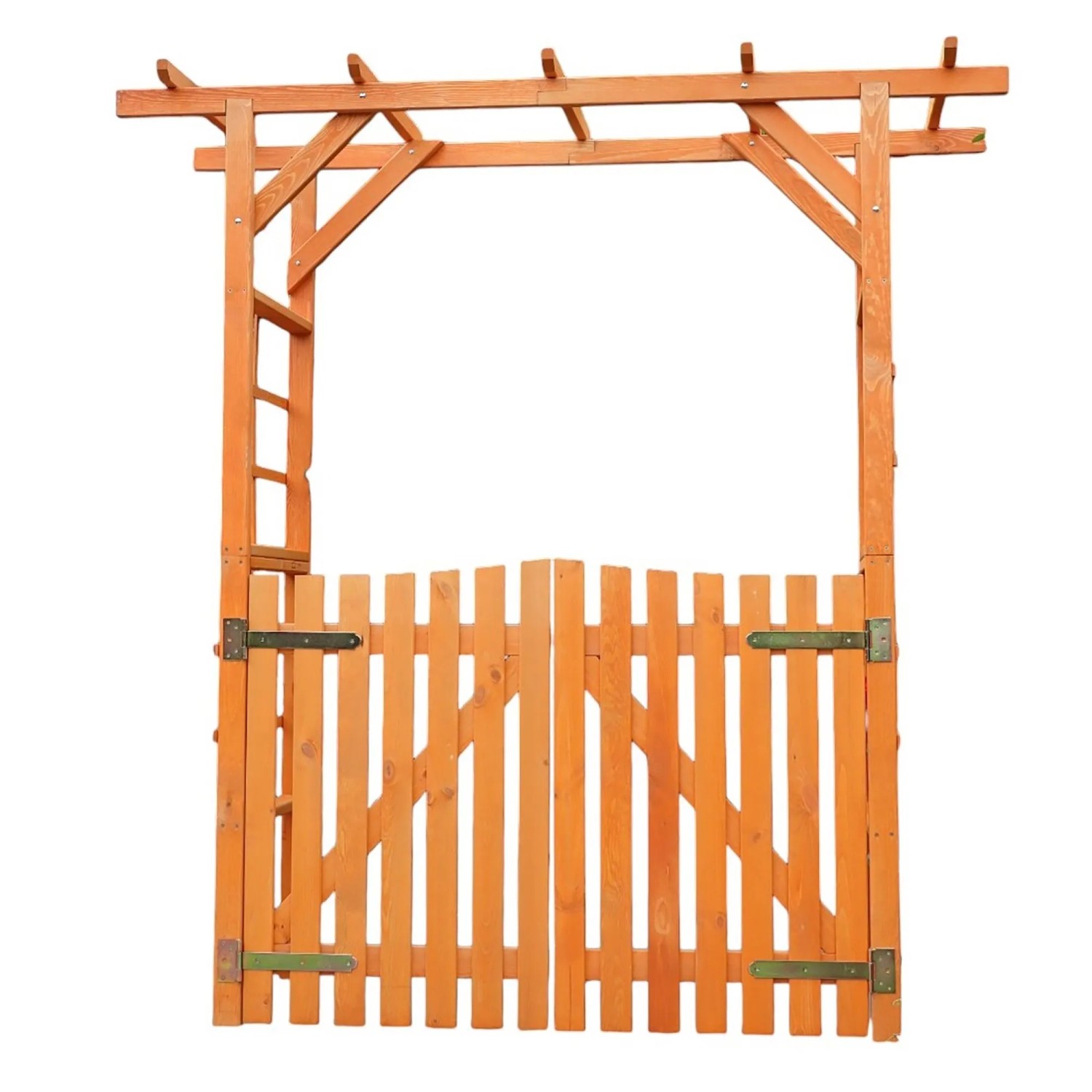 Promadino Rosenbogen-Set Anke m. Türen 208 cm x 200 cm x 51 cm Honigbraun FSC®