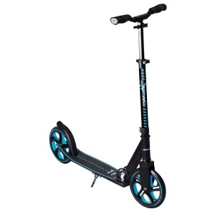 Muuwmi Tretroller Pro, blau, mit XL-Deck und höhenverstellbarem Lenker für Sport & Freizeit.