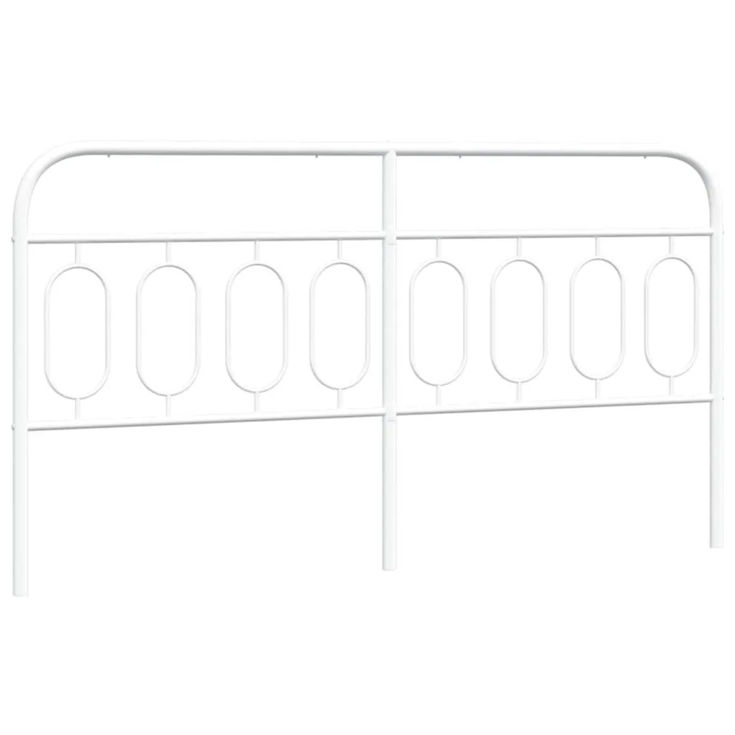 vidaXL Ersatz-Kopfteil Metall Weiß 160 cm 377201