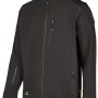 Schwarze Hans Schäfer Softshelljacke Gr. M für Arbeitskleidung mit Reißverschlüssen und Taschen.