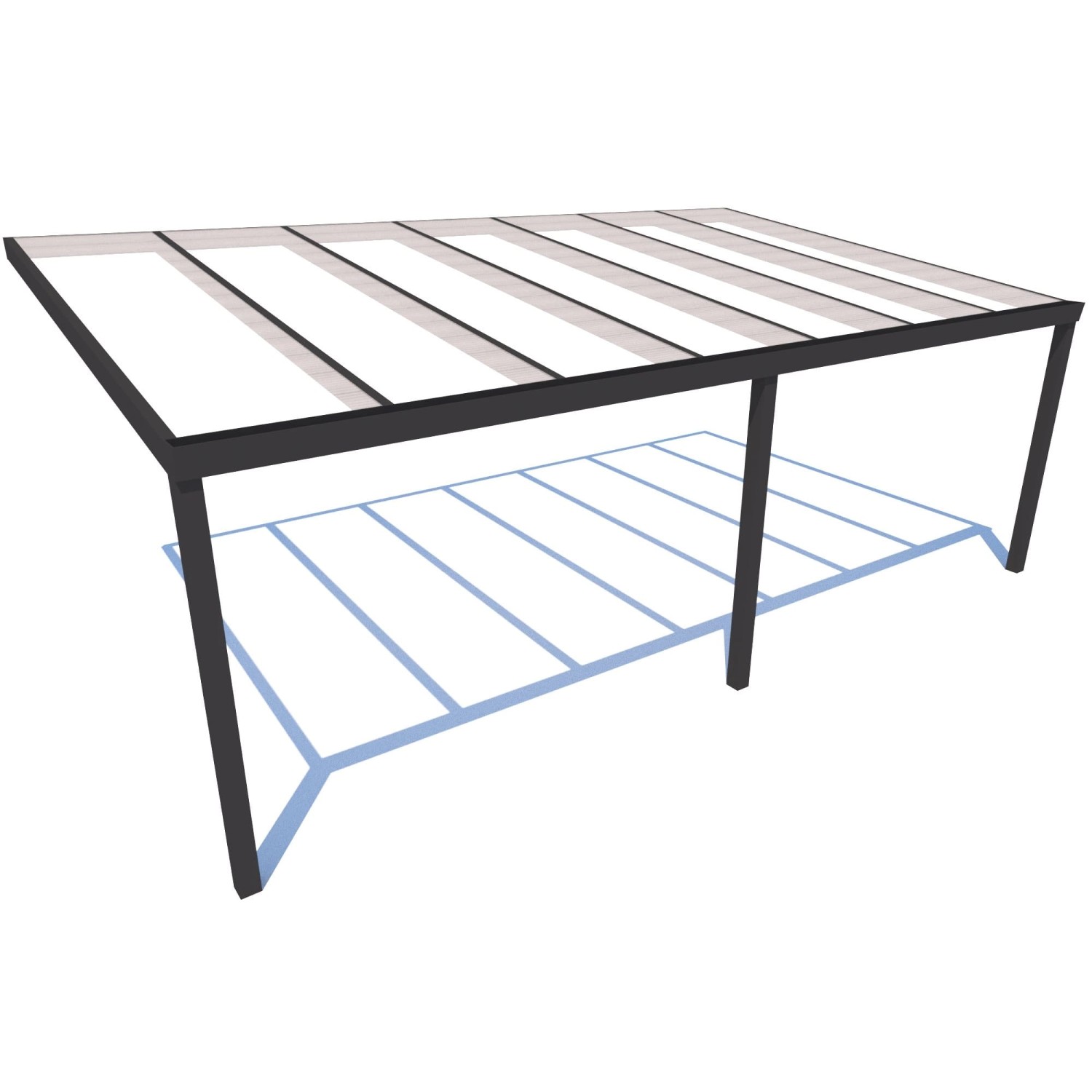 Schweng Terrassenüberdachung S350 in Anthrazit mit Polycarbonat in Klar ode günstig online kaufen