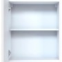 Weißer Held Möbel Küchen-Hängeschrank Mailand (50 cm) mit hochglänzender Front und Einlegeboden.