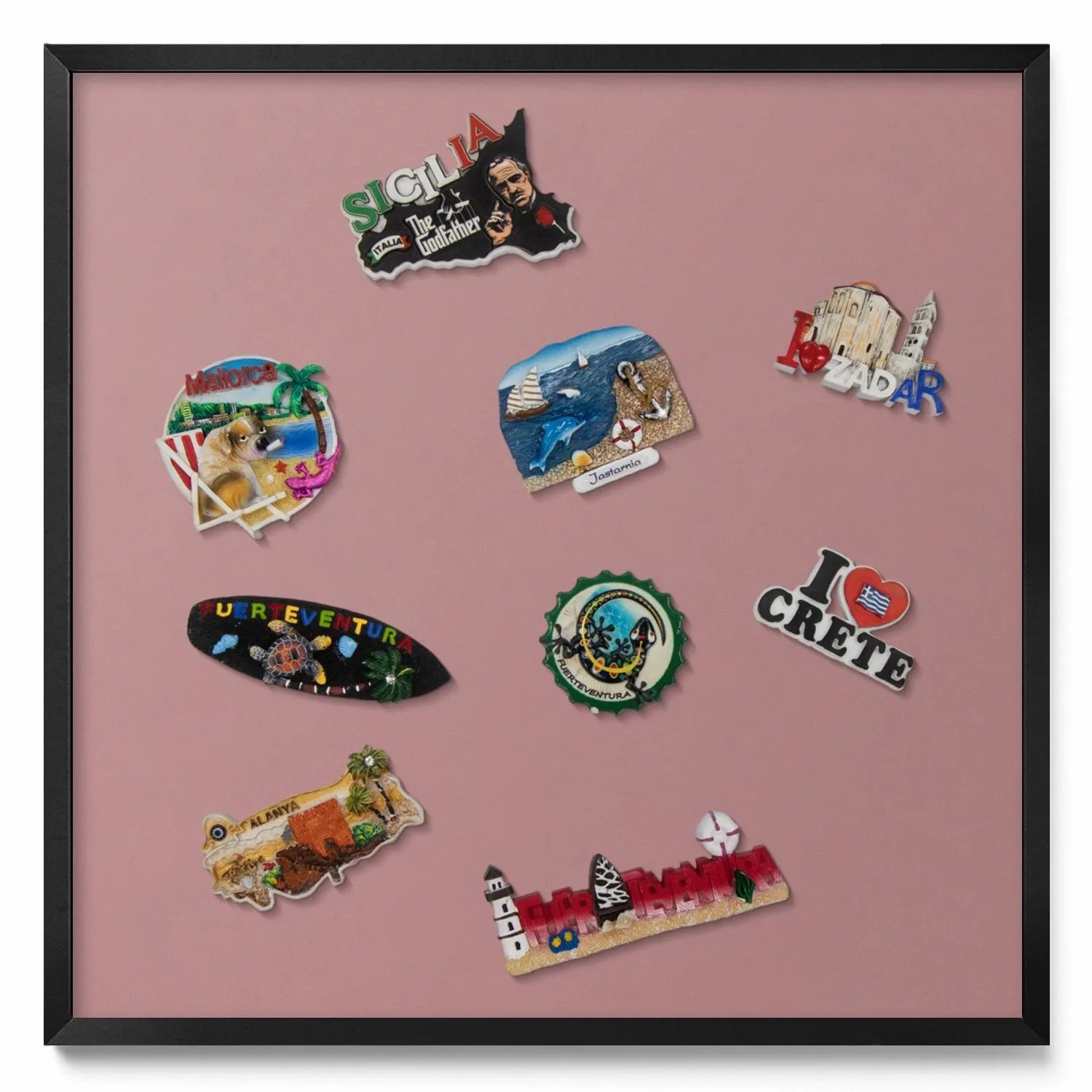 Tulup Magnettafel Metalltafel für Magnete Pastellrosa Farbe 50x50 cm Magnet günstig online kaufen