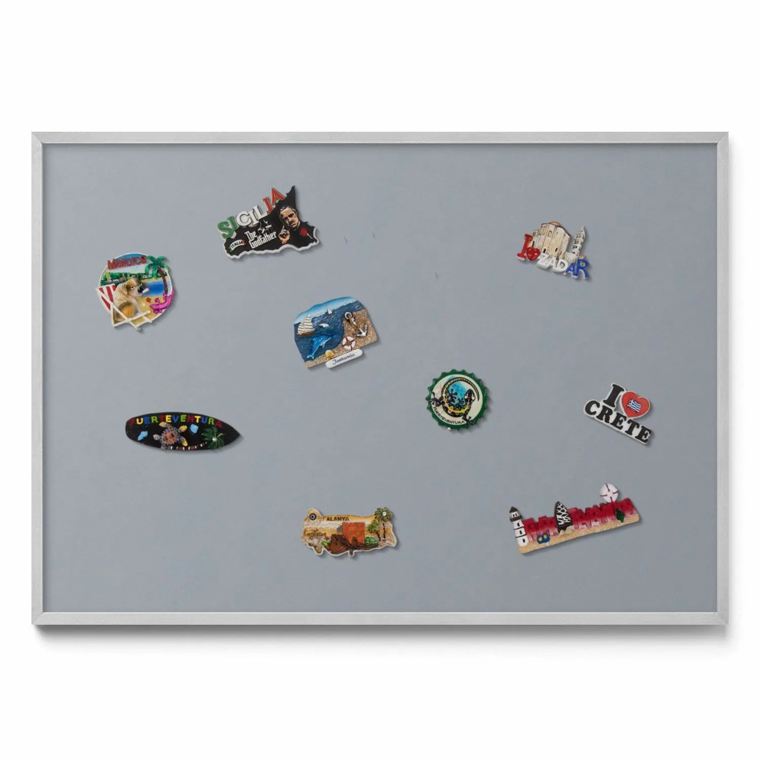 Tulup Magnettafel Dekoratives Magnetboard aus Metall Farbe Grau 100x70 cm M günstig online kaufen