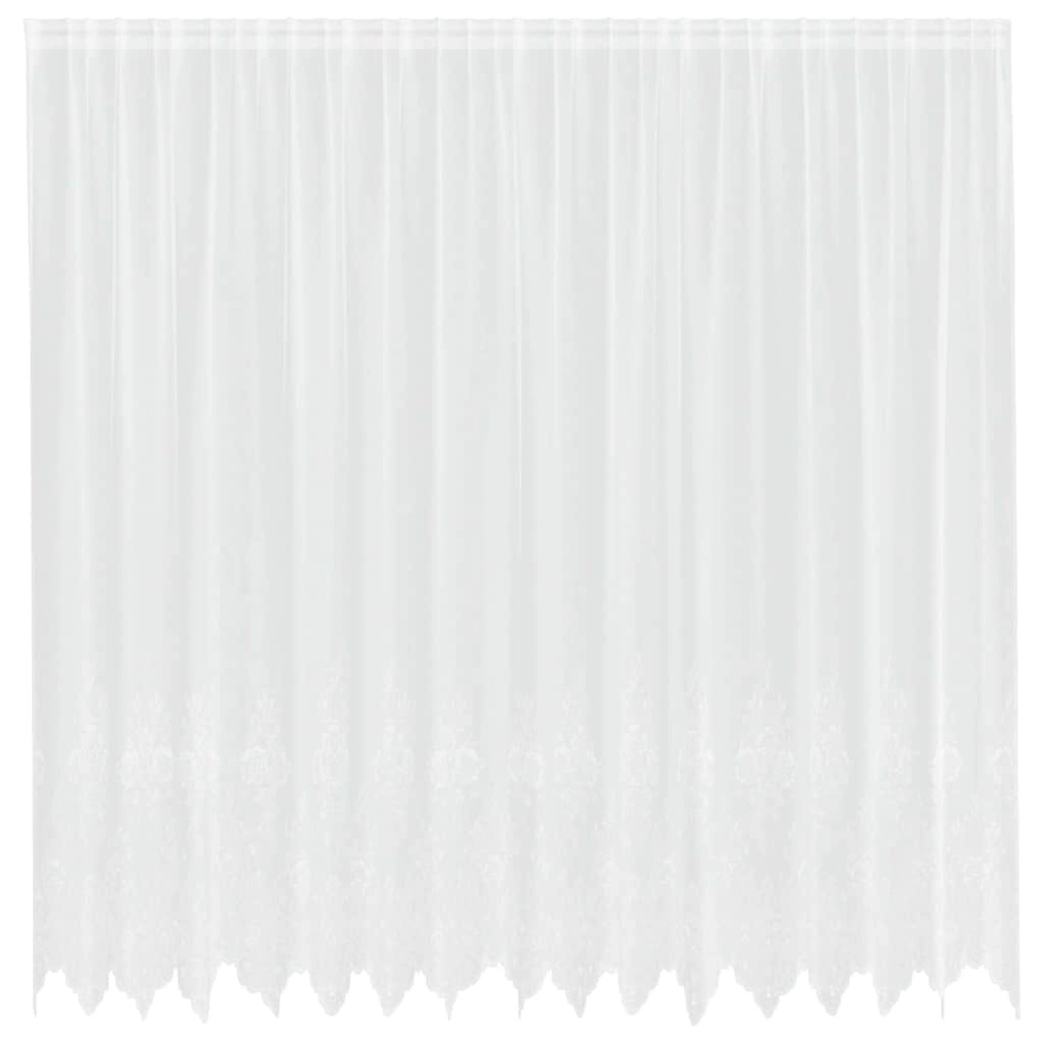 vidaXL Spitzenvorhang mit Vorhängen Weiß 400x220cm Polyester 4107911 günstig online kaufen