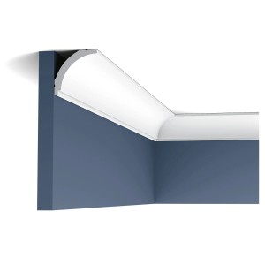 Weiße ORAC DECOR CX109 Eckleiste (200cm) aus Duropolymer für Decke und Wand.