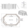 ALTANKA Holzpool Nemo 4,3x3 Höhe 1,31 m mit am Beton Verschraubten Stützen BAS7303OSPL_4