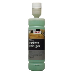 Flasche Haro Parkettreiniger Clean & Green Natural 500ml für die Holzpflege.