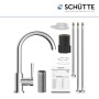 Schütte Niederdruck Spültischarmatur Cornwall Chrom mit Zubehör für die Küchenspüle.