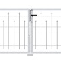 Verzinktes Metallzaun Doppeltor-Set Madrid, 100x300 cm, zum Einbetonieren.