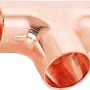 Kupfer Löt-T-Stück, 15 mm Durchmesser, 10er-Pack für Kupferrohr-Verbindungen.