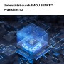 Blauer IMOU SENSE™ KI-Chip mit Schaltkreisen für präzises Tracking der IMOU Überwachungskamera.