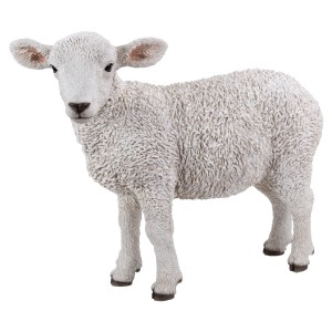 Deko-Figur Lamm, 56 cm, aus Polyresin für die Gartendekoration.