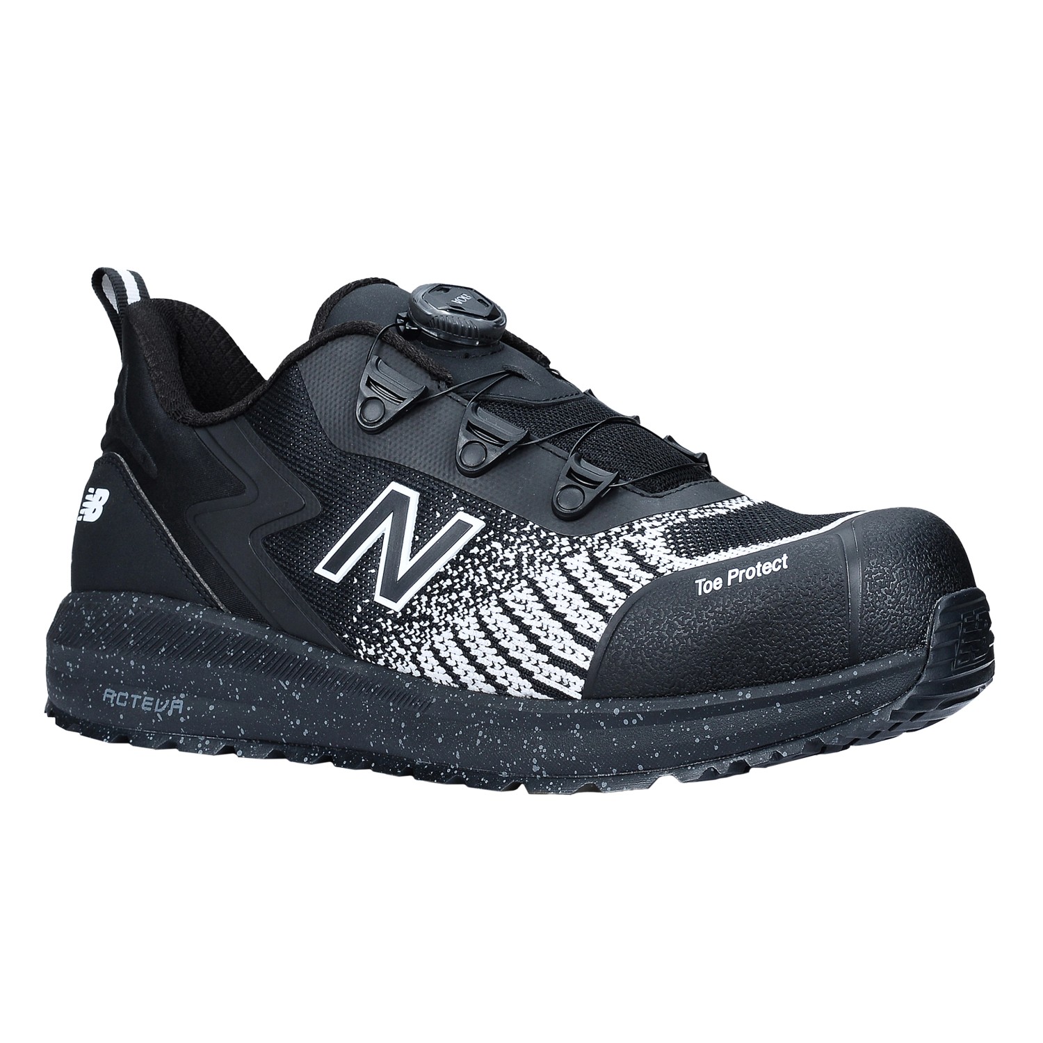 New Balance Sicherheitsschuh Speedware BOA, schwarz-weiß, Größe 40. Arbeitsschuh mit Fiberglas-Zehenkappe.