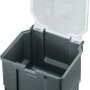 Offene, graue Bosch Zubehörbox Klein für Systembox S mit transparentem Deckel.