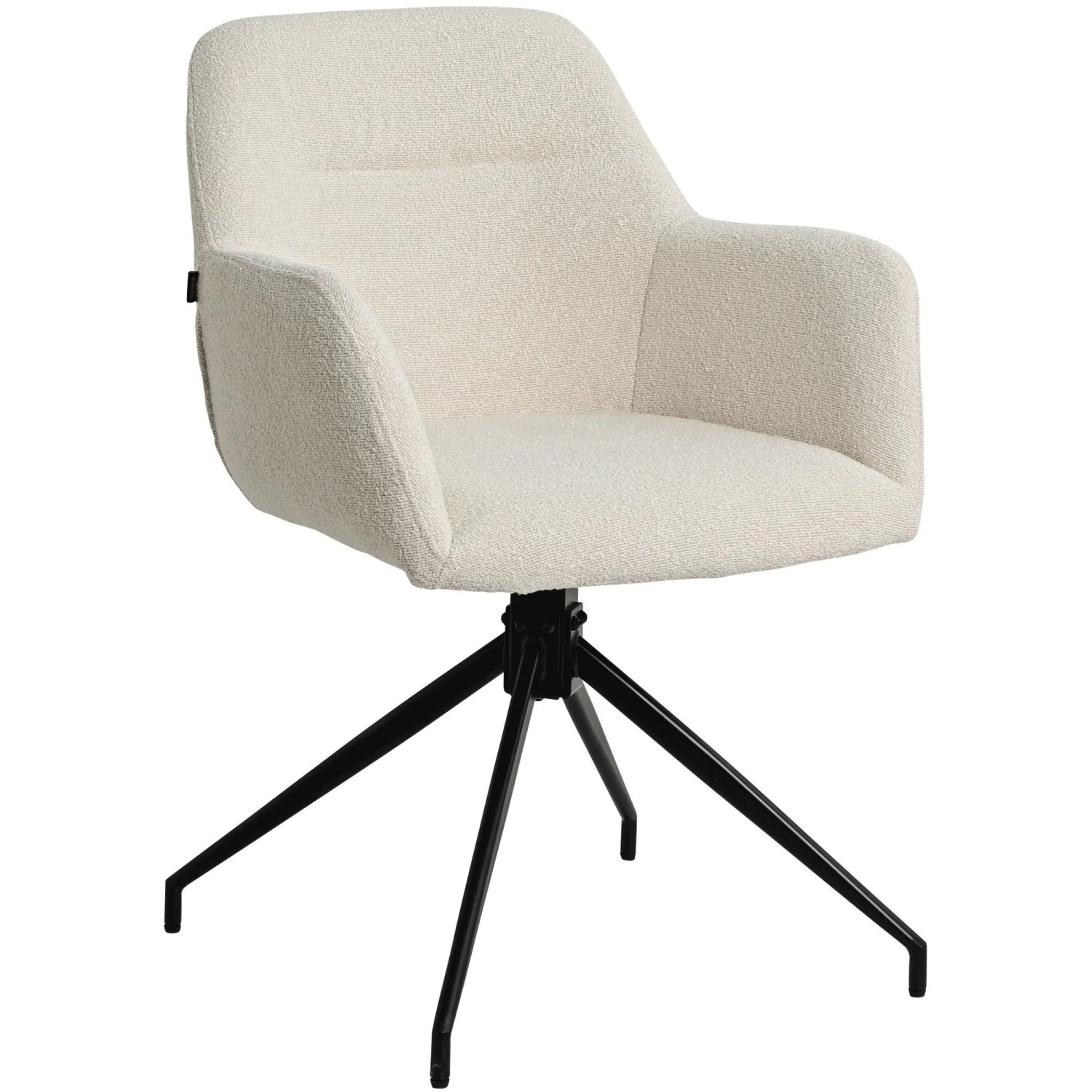 DELUKE Esszimmerstuhl GOVAN Stoff Creme 58x60x85cm Essstühle Esszimmerstühle Küchenstühle Wohnzimmerstühle