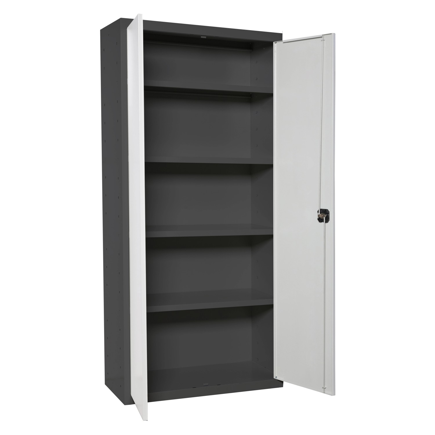 PROREGAL Stahlschrank AMEGO HxBxT 180 x 100 x 40 cm 4x Fachboden Weiß-Anthr günstig online kaufen