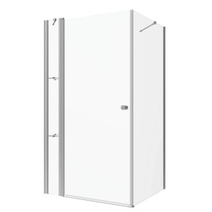 Aquabatos Duschabtrennung Höhe 187 cm Duschkabine mit Pendeltür 120 x 90 cm Dusche Glaswand Eckdusche mit Seitenwand 5 mm ESG Duschtür