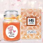 HS Candle Duftkerze Happy Birthday mit Katze und Honigmelone im Glas mit Geschenkverpackung.