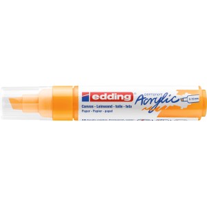 Edding 5000 Acrylmarker in Sonnengelb mit breiter Keilspitze für Leinwand und Papier.