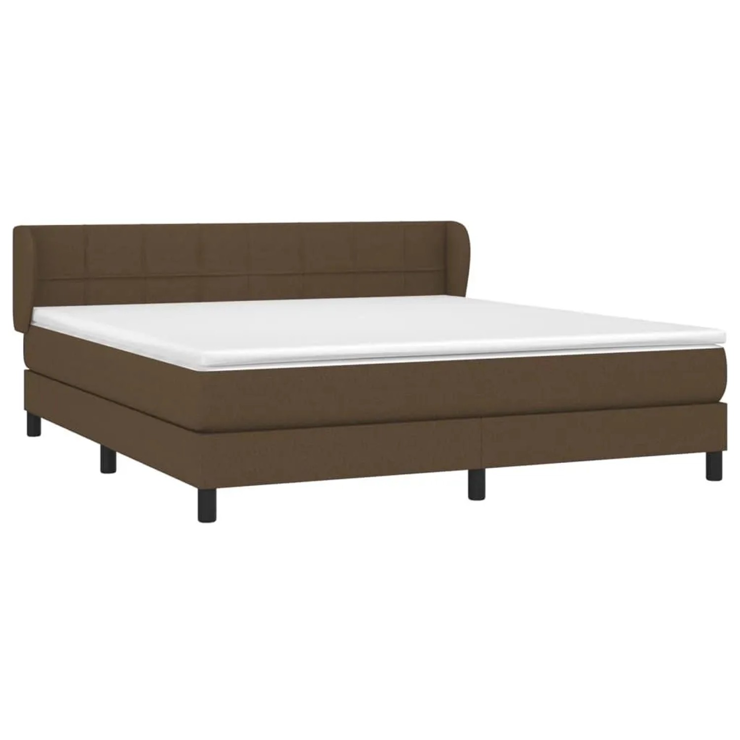 vidaXL Boxspringbett mit Matratze Dunkelbraun 160x200 cm Stoff 3126256 günstig online kaufen