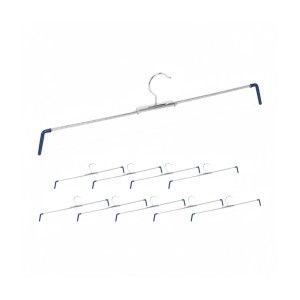 Relaxdays Hosenspannbügel 10er Set Eisen Rutschfest 11 cm x 50 cm x 1,2 cm