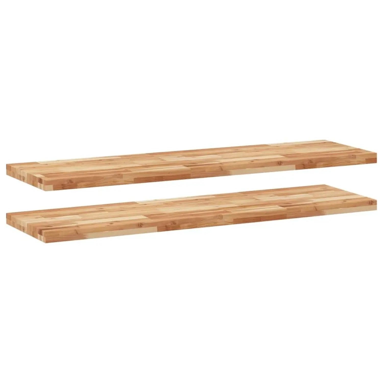 vidaXL Schweberegale 2 Stk 120x40x4 cm Massivholz Akazie Ölbehandelt 3279644