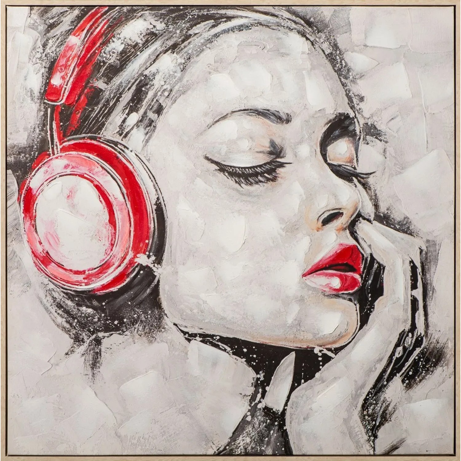 Art Universe Leinwandbild Listen to The Music 80 x 80 cm
