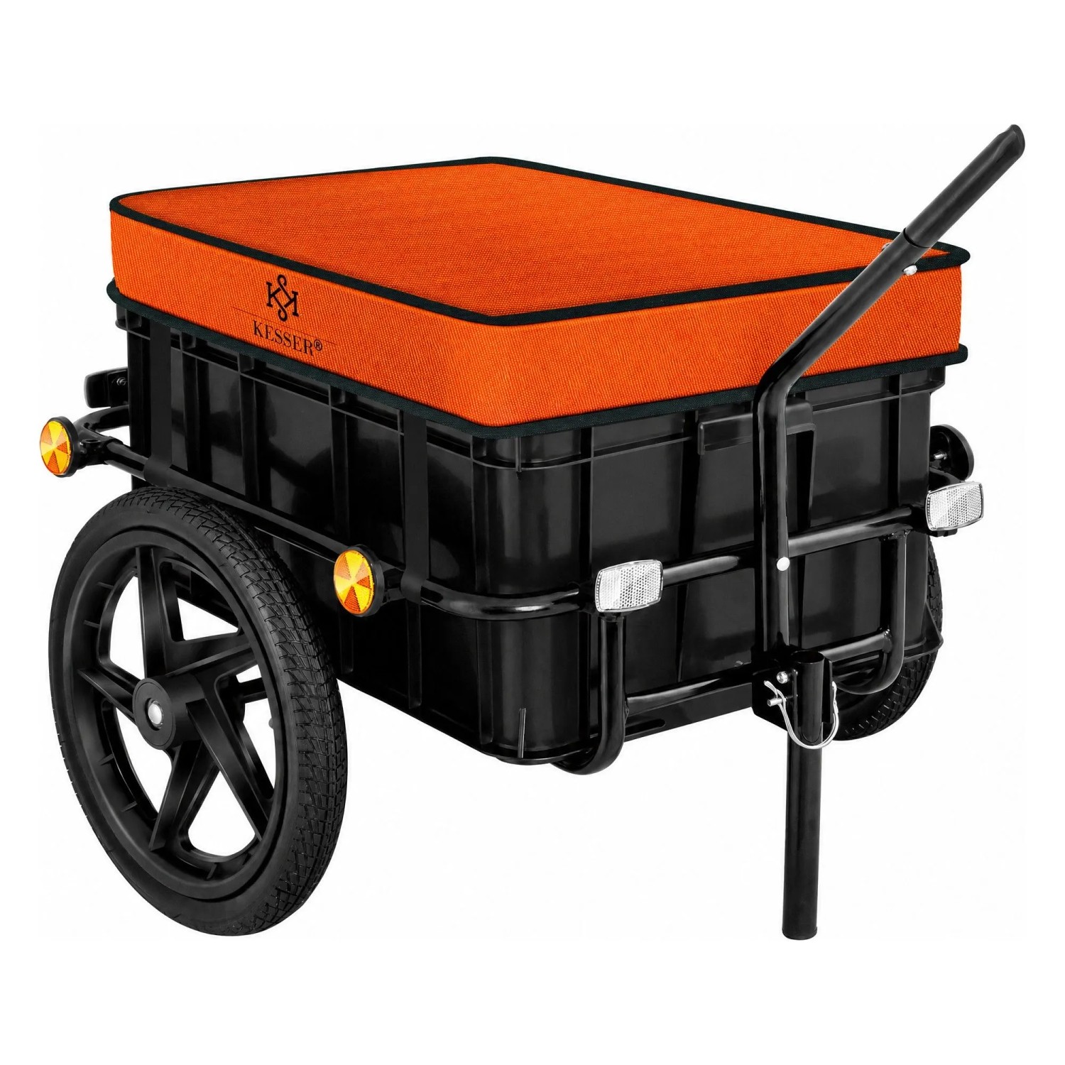 KESSER Fahrradanhänger Lastenanhänger 70, Traglast Bis 60 kg Orange