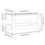 vidaXL Gartenhocker aus imprägniertem Kiefernholz, 62x30x32 cm, ideal als Sitzhocker oder Beistelltisch.