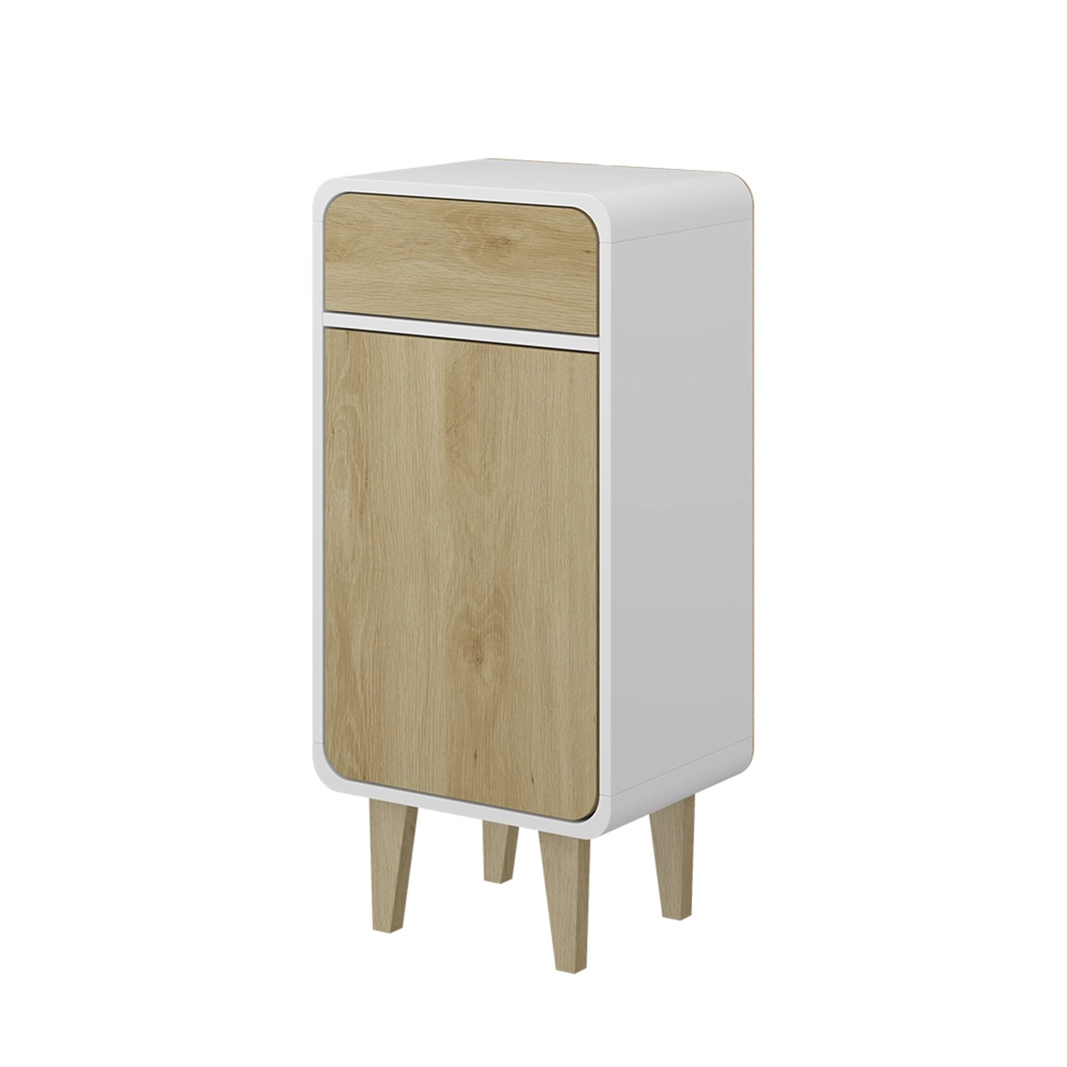 Vicco Midischrank Arla Weiß/Eiche 40 x 81 cm