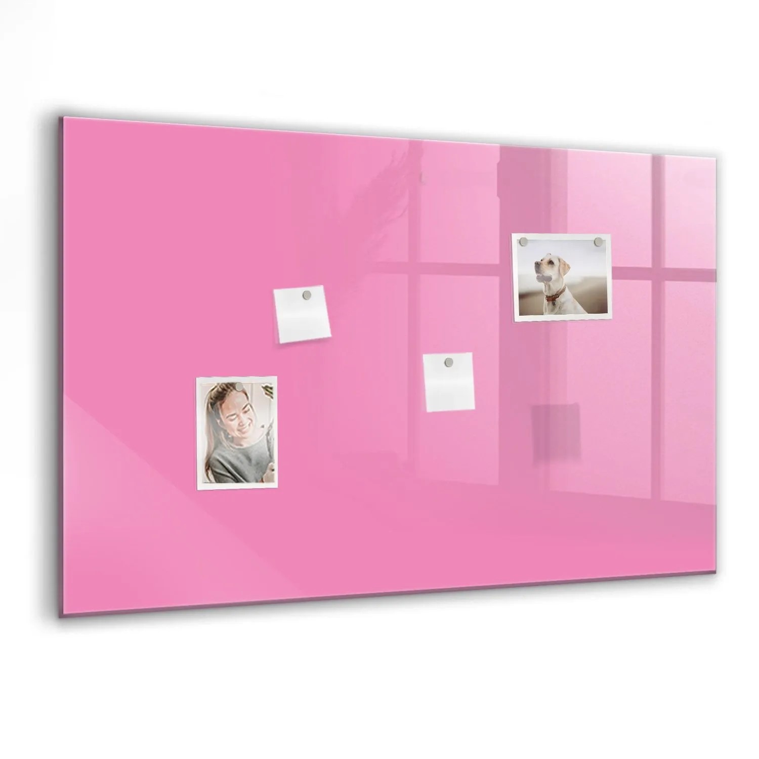Tulup Glasmagnettafel Rosa Farbe 90x60 cm Glastafel Magnetisch Beschreibbar günstig online kaufen